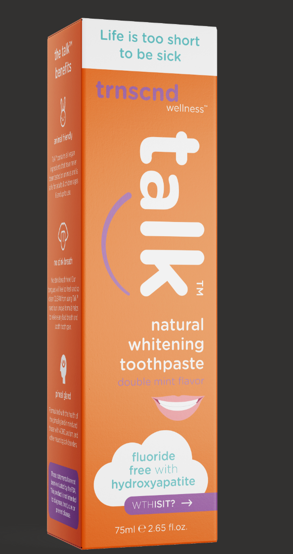 Talk Fluoride Free Natural Whitening Toothpaste w/ Hydroxyapatite
